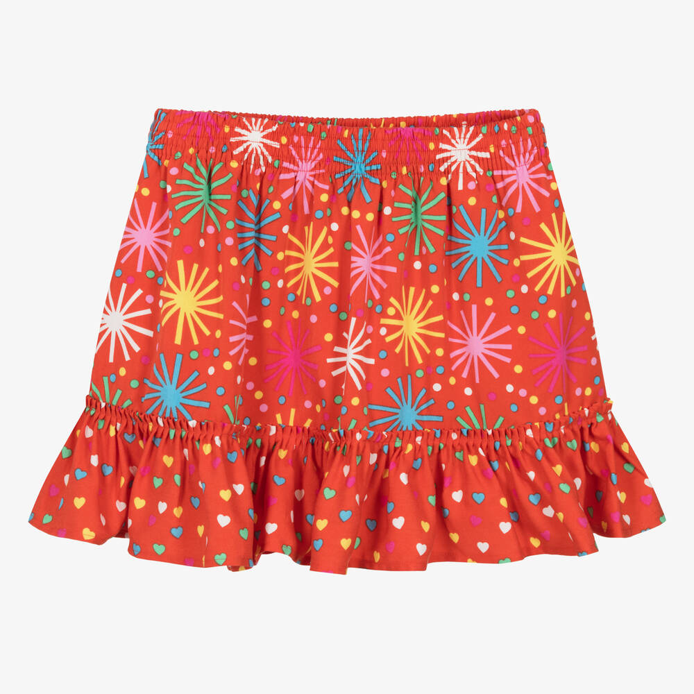 Stella McCartney Kids - Красная мини-юбка с фейерверками | Childrensalon