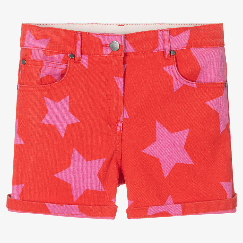 Stella McCartney Kids-Teen Girls Red & Pink Shorts | Childrensalon Outlet