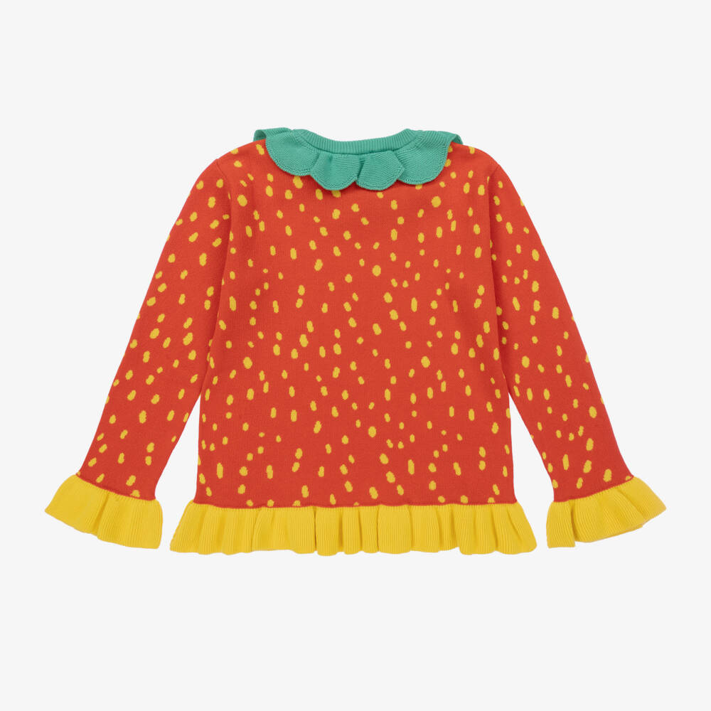 Stella McCartney Kids-Teen Girls Red Strawberry Knit Jumper | Childrensalon Outlet