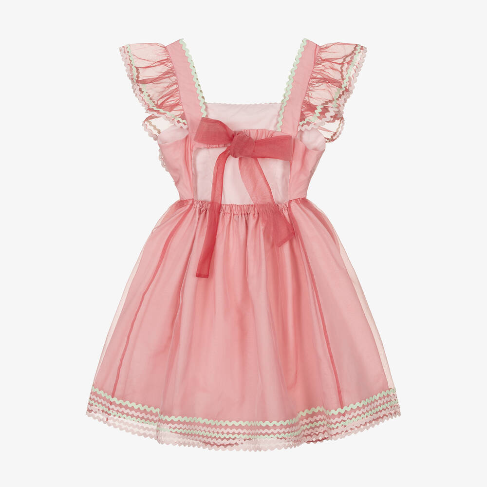 Stella McCartney Kids-Teen Girls Rose Pink Organza Dress | Childrensalon Outlet