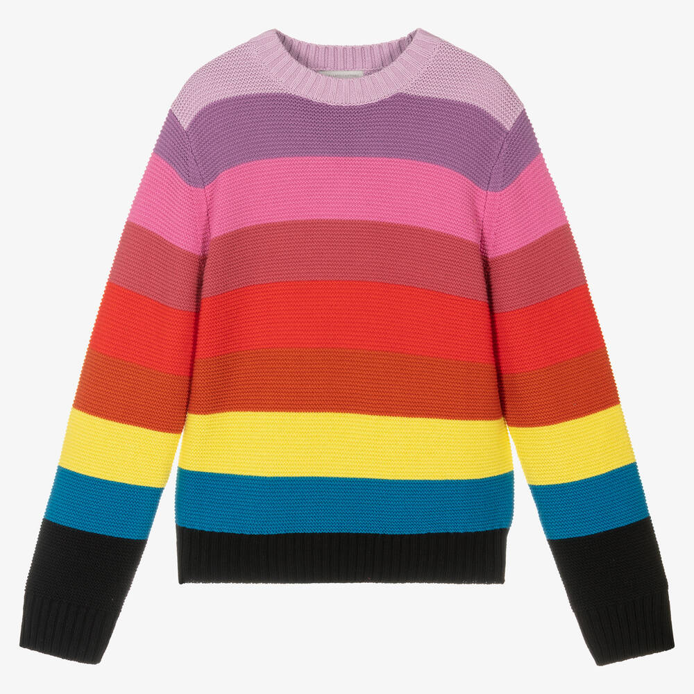 Stella McCartney Kids - Pull rayé en maille ado fille | Childrensalon