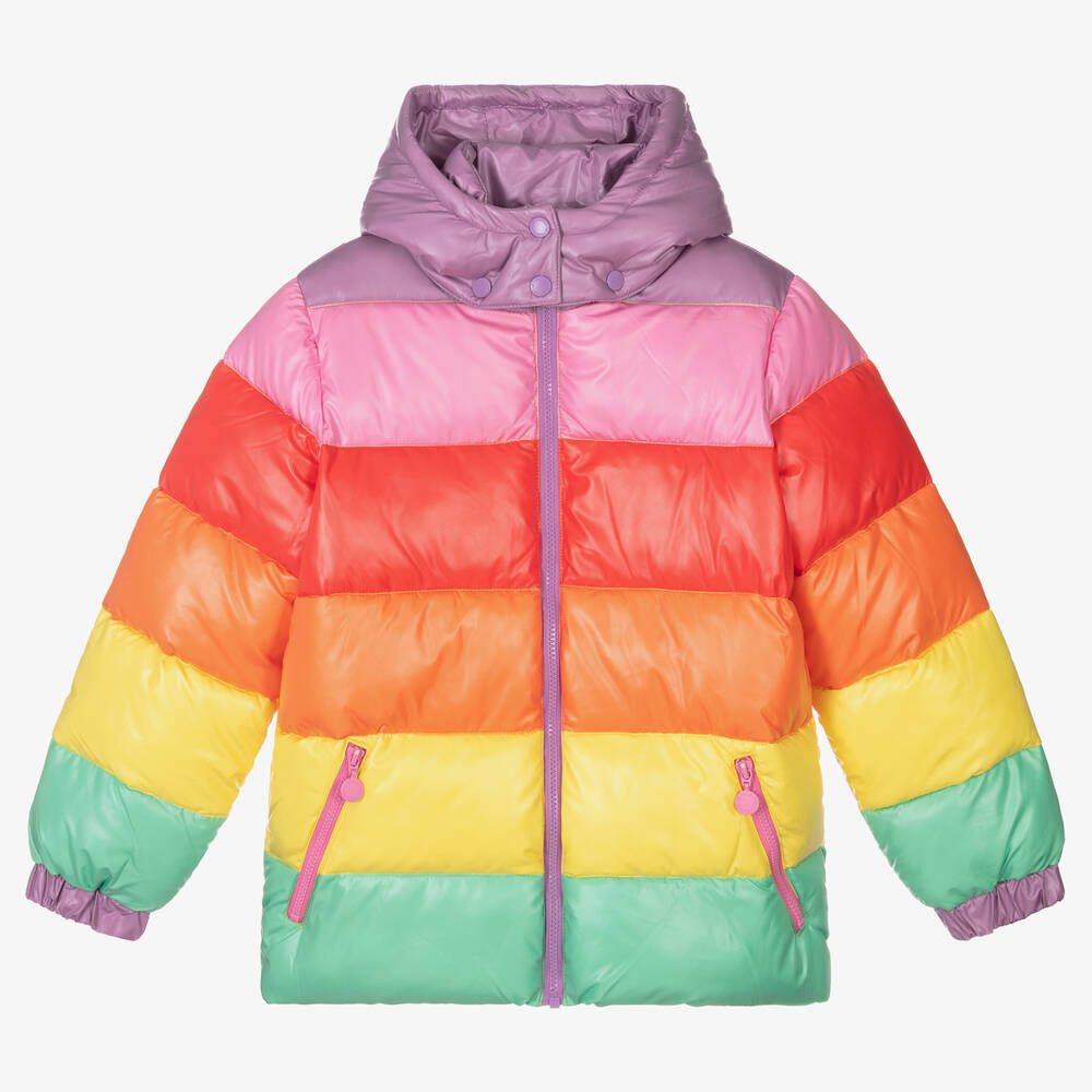 Stella McCartney Kids-Teen Girls Stripe Puffer Jacket | Childrensalon Outlet