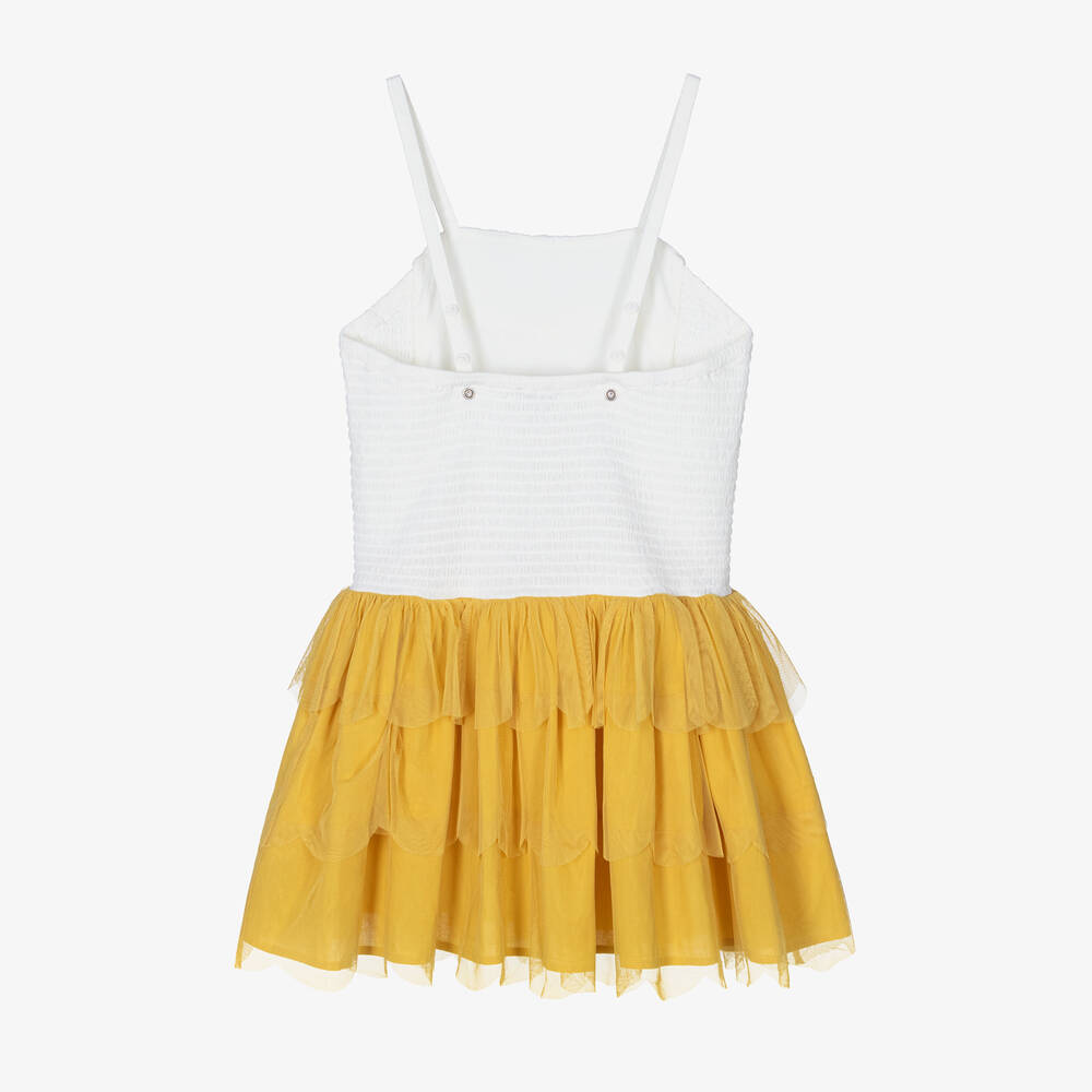 Stella McCartney Kids-Teen Girls White Cotton Bee Dress | Childrensalon Outlet