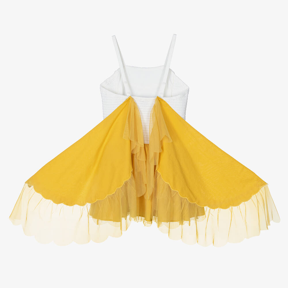 Stella McCartney Kids-Teen Girls White Cotton Bee Dress | Childrensalon Outlet