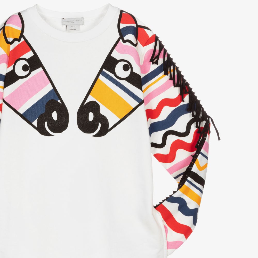 Stella McCartney Kids-Teen Girls White Cotton Dress | Childrensalon Outlet