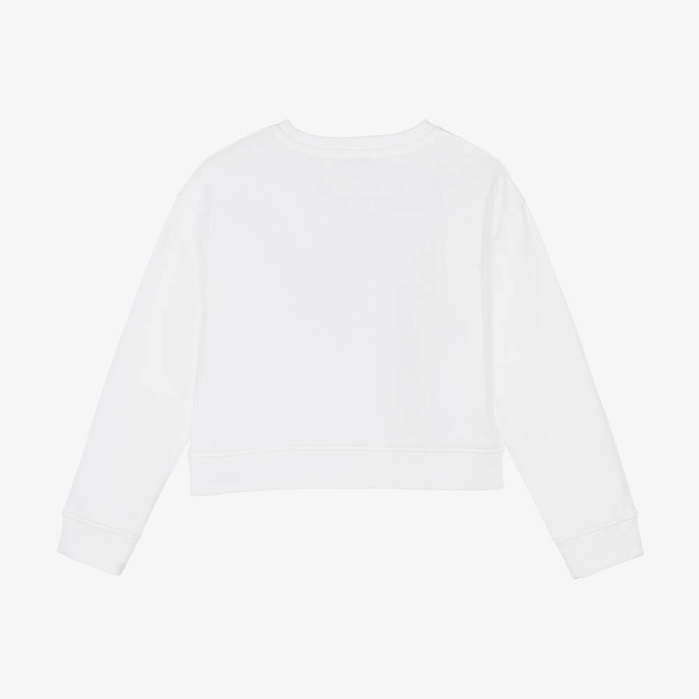 Stella McCartney Kids Teen Girls White Cotton Sweatshirt