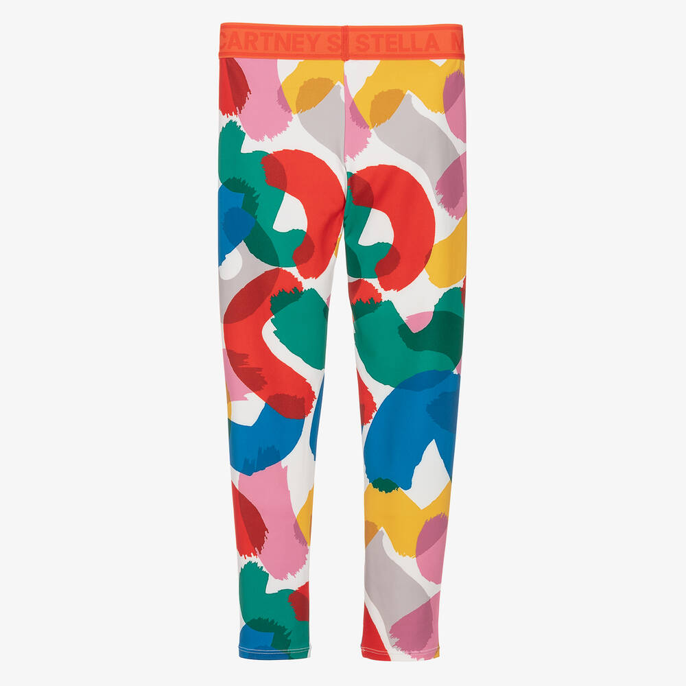 Stella McCartney Kids-Teen Girls White Scribble Print Leggings | Childrensalon Outlet