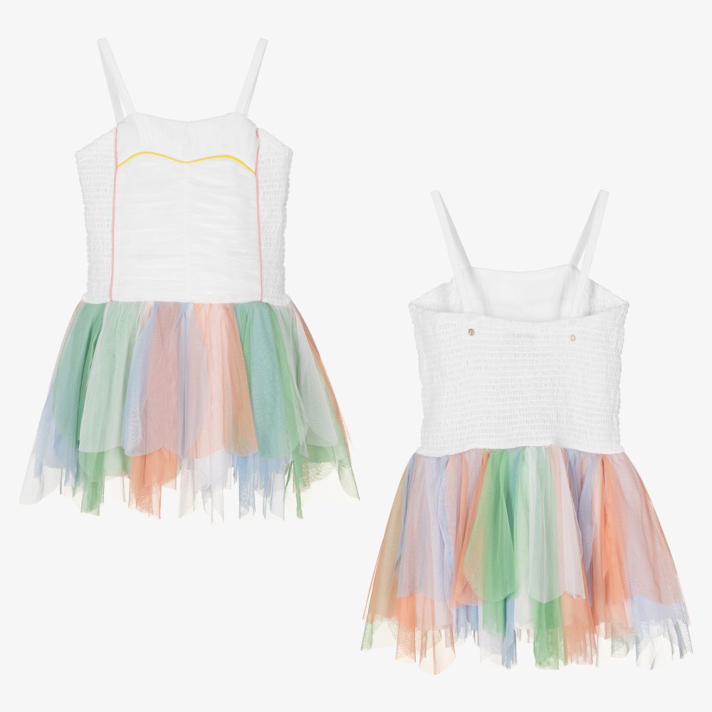 Stella McCartney Kids-Белое платье из тюля для девочек-подростков | Childrensalon Outlet