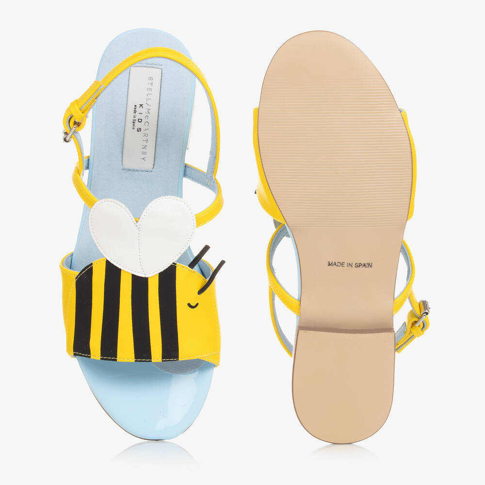 Stella McCartney Kids-صندل جلد صناعي لون أصفر للمراهقات | Childrensalon Outlet