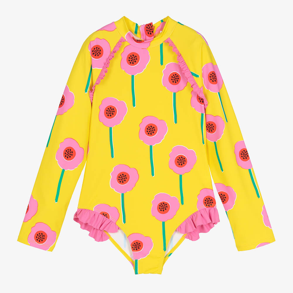Stella McCartney Kids - Maillot de bain jaune à fleurs ado | Childrensalon