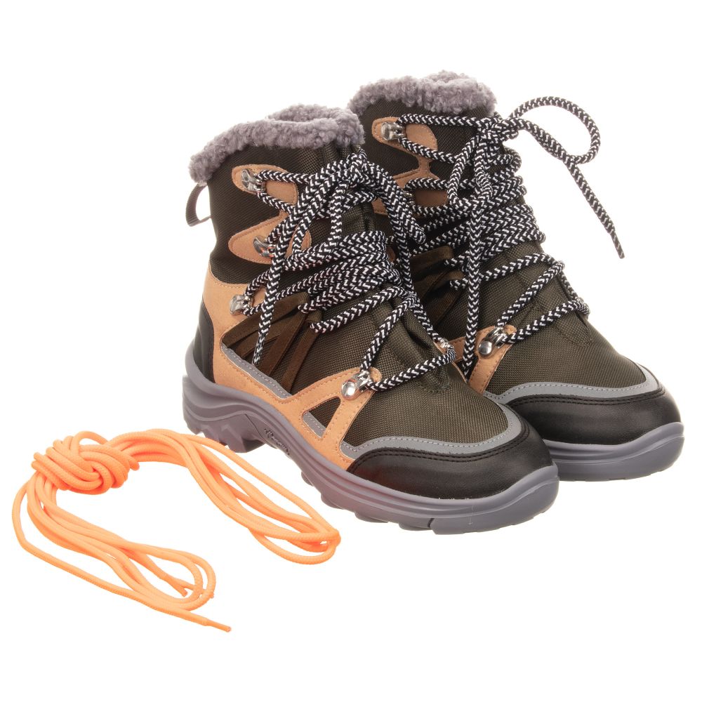 Stella McCartney Kids Teen Green Hiking Boots Childrensalon Outlet
