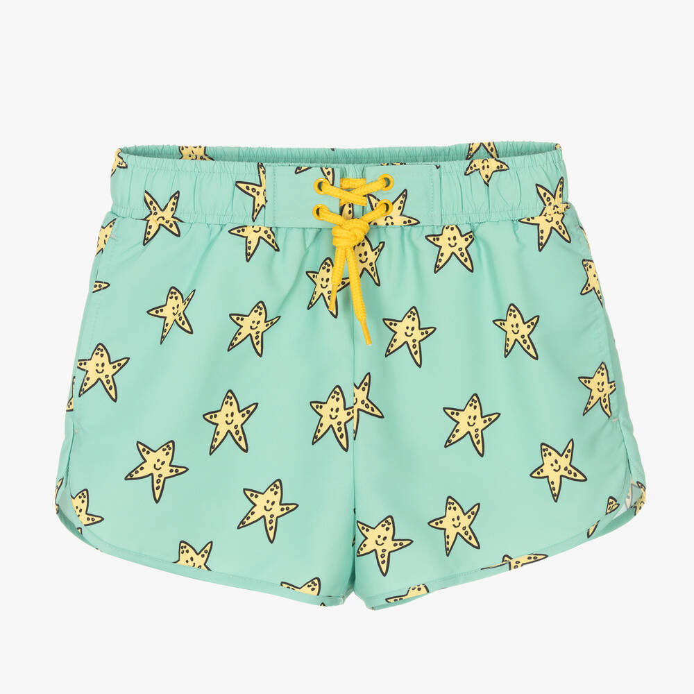 Stella McCartney Kids Teen Green Swim Shorts UPF50 Childrensalon Outlet