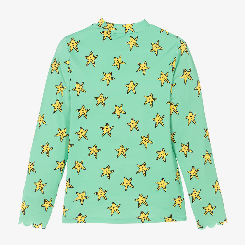 Stella McCartney Kids-Teen Green Swim Top (UPF50+) | Childrensalon Outlet