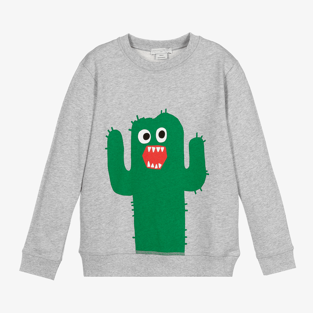 Stella McCartney Kids-Teen Grey Cactus Sweatshirt | Childrensalon Outlet