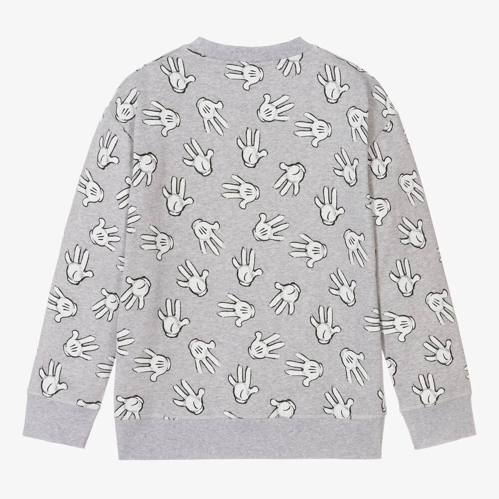 Stella McCartney Kids-سويتشيرت تينز ولادي قطن عضوي لون رمادي | Childrensalon Outlet