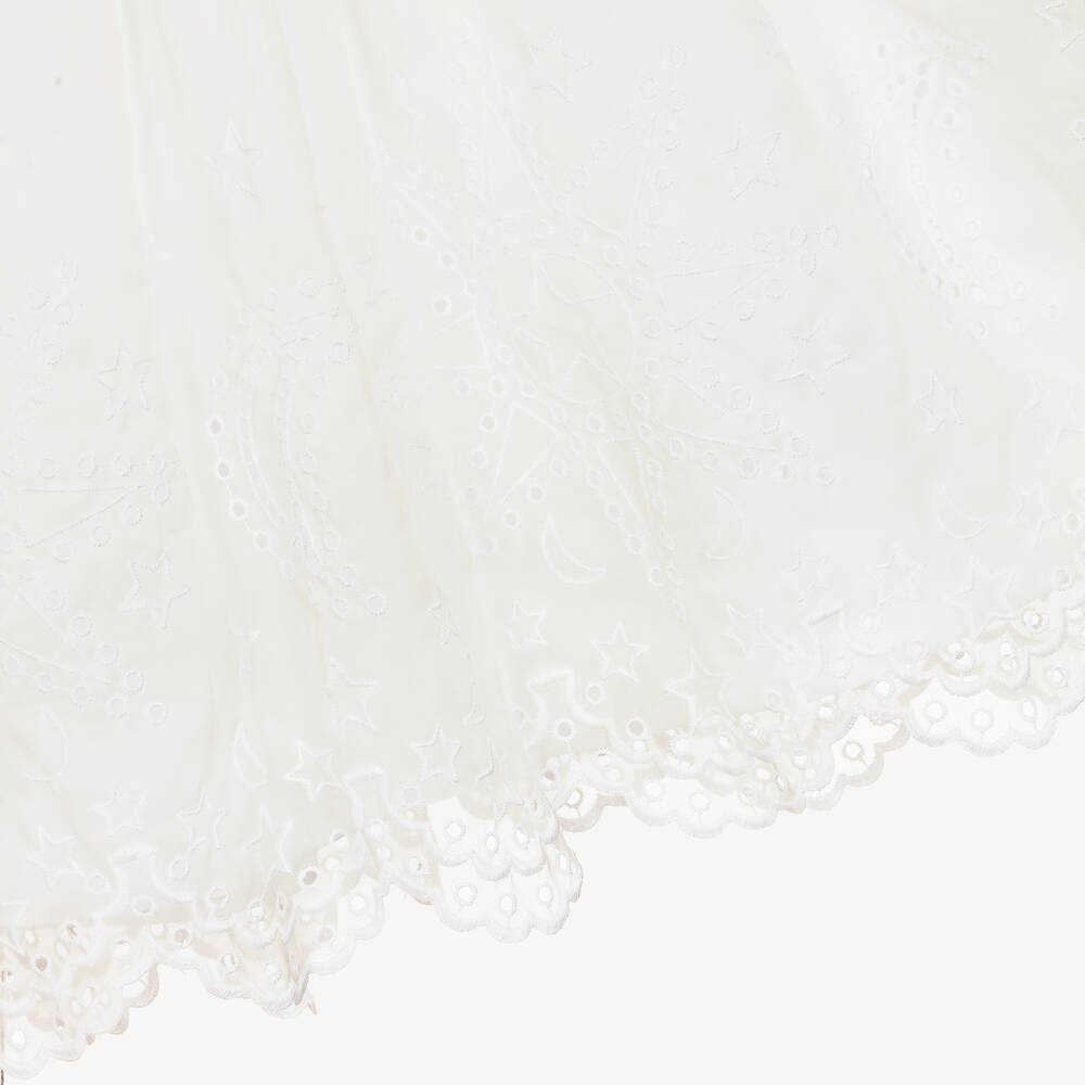 Stella McCartney Kids-Teen Ivory Broderie Silk Dress | Childrensalon Outlet
