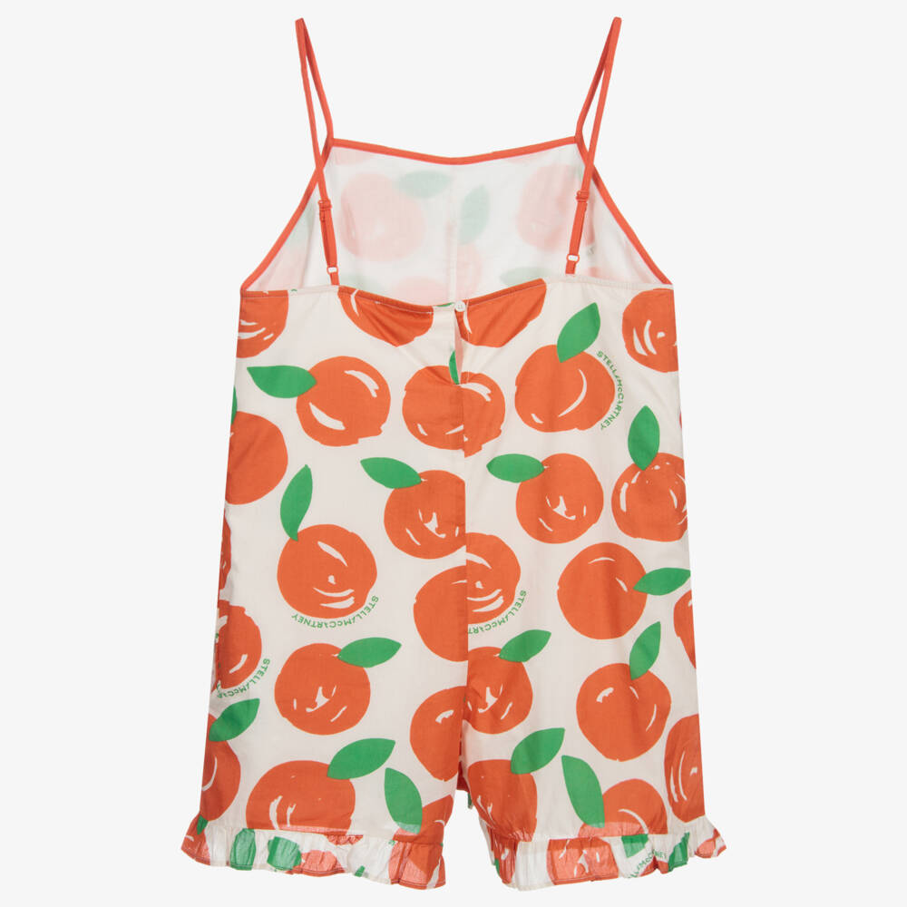 Stella McCartney Kids-Teen Ivory & Orange Playsuit | Childrensalon Outlet