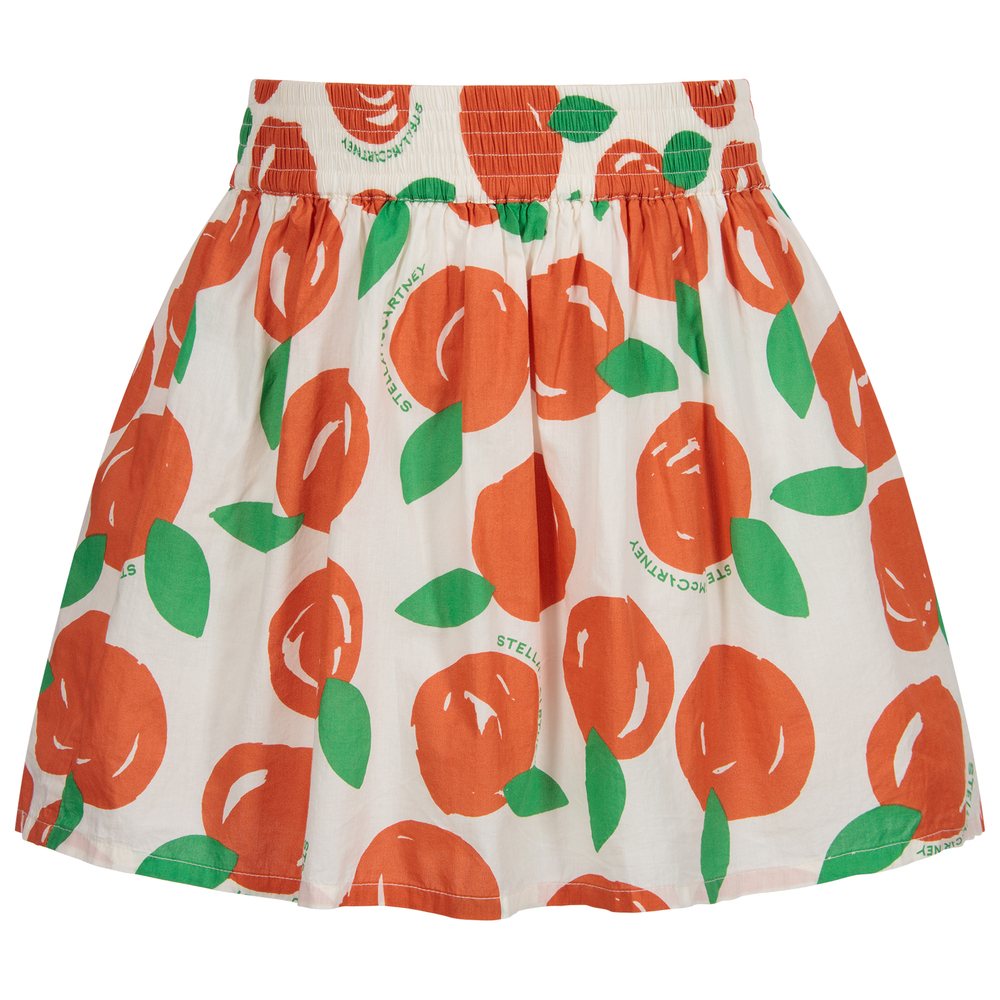 Stella McCartney Kids - Юбка цвета слоновой кости и оранжевого цвета для подростков | Childrensalon