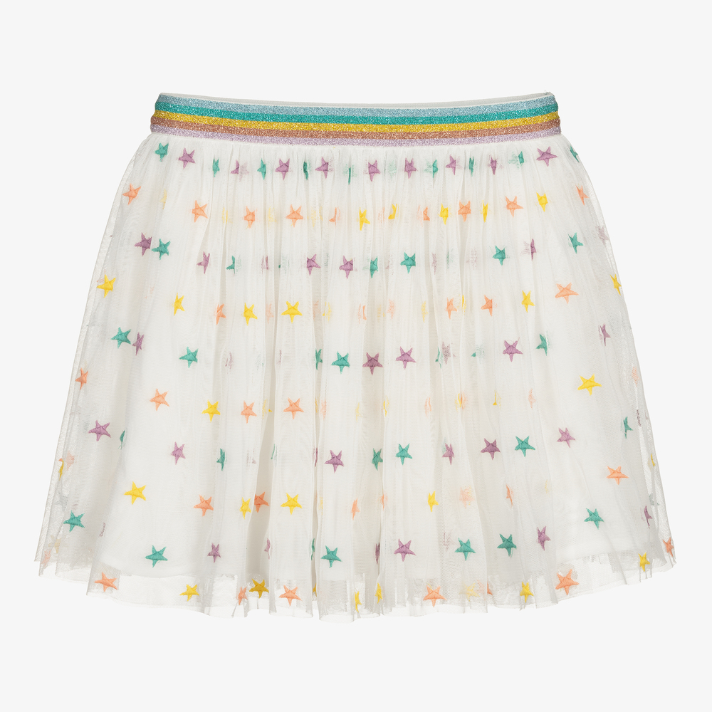 Stella McCartney Kids-Teen Ivory Star Tulle Skirt | Childrensalon Outlet