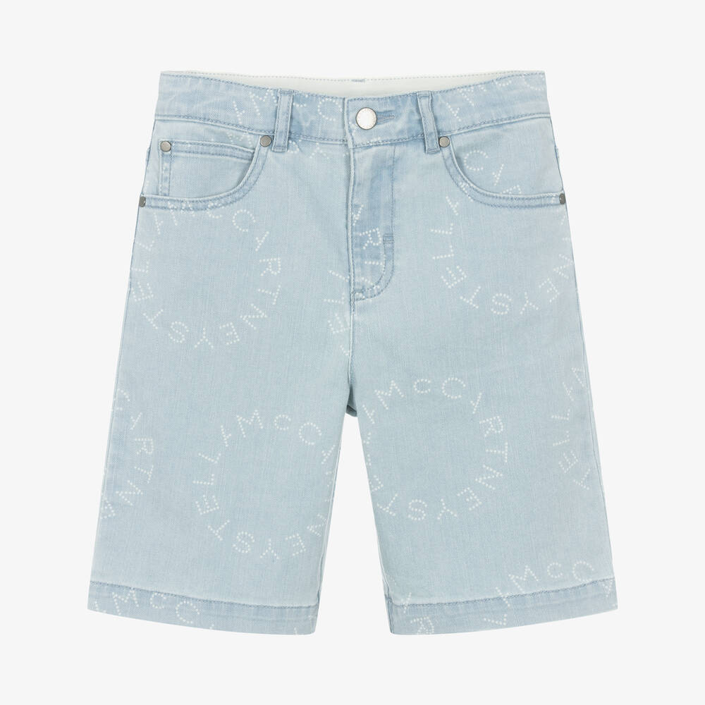 Stella McCartney Kids-Teen Light Blue Denim Shorts | Childrensalon Outlet