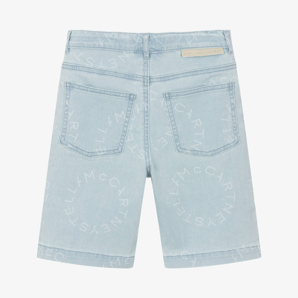 Stella McCartney Kids Teen Light Blue Denim Shorts