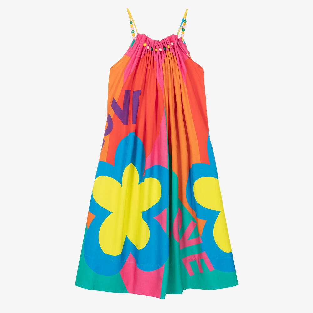 Stella McCartney Kids-Teen Multicolor Love Sleeveless Dress | Childrensalon Outlet