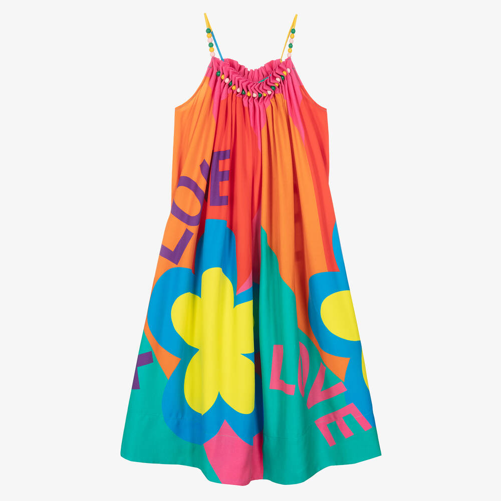 Stella McCartney Kids Robe multicolore sans manches Love Childrensalon Outlet
