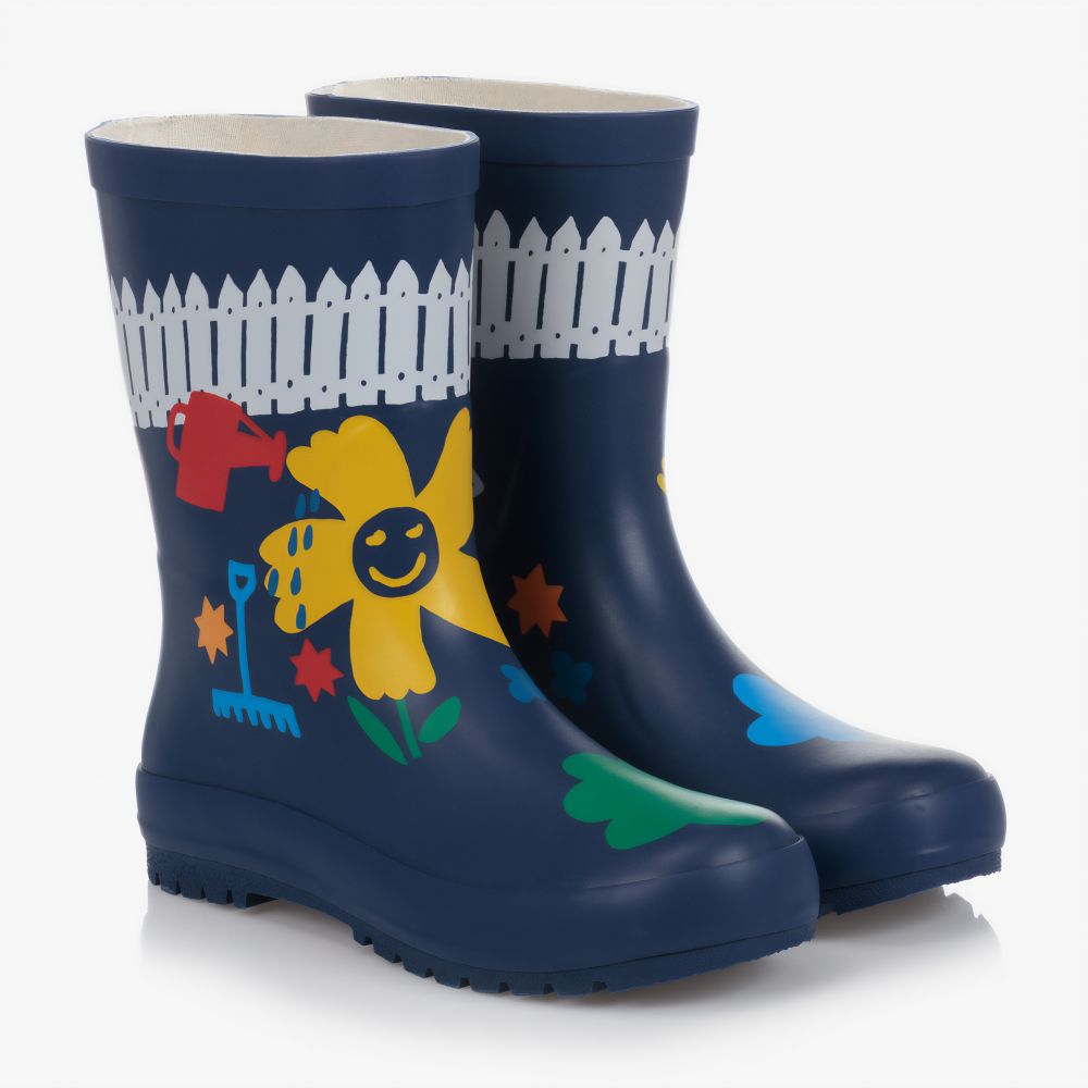 Stella McCartney Kids - Bottes de pluie bleu marine Ado | Childrensalon