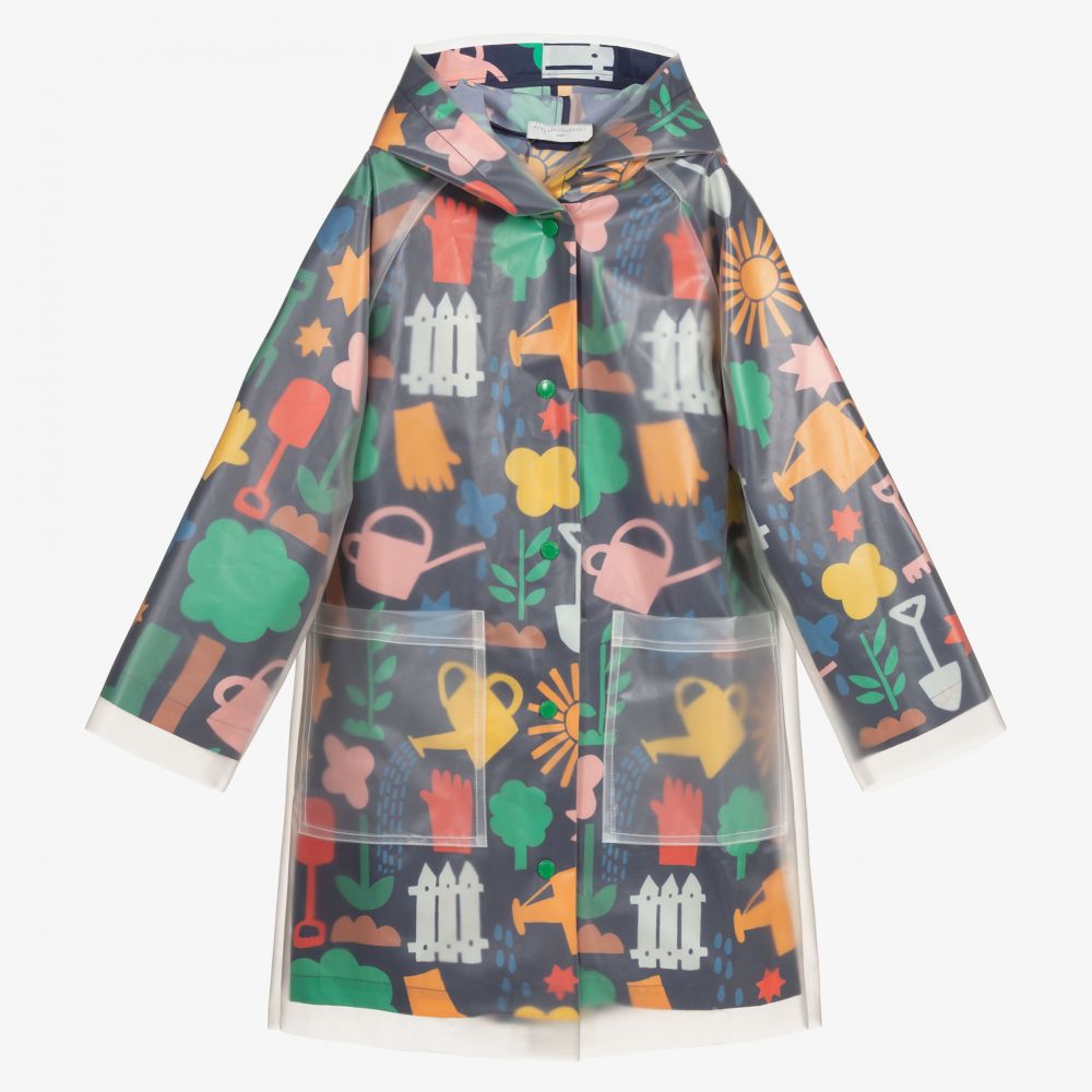 Stella McCartney Kids Teen Navy Blue Raincoat Childrensalon Outlet