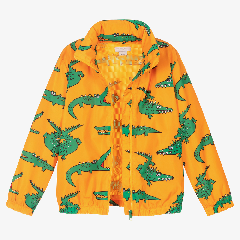 Stella McCartney Kids-Оранжевая рубашка с крокодилами для подростков | Childrensalon Outlet