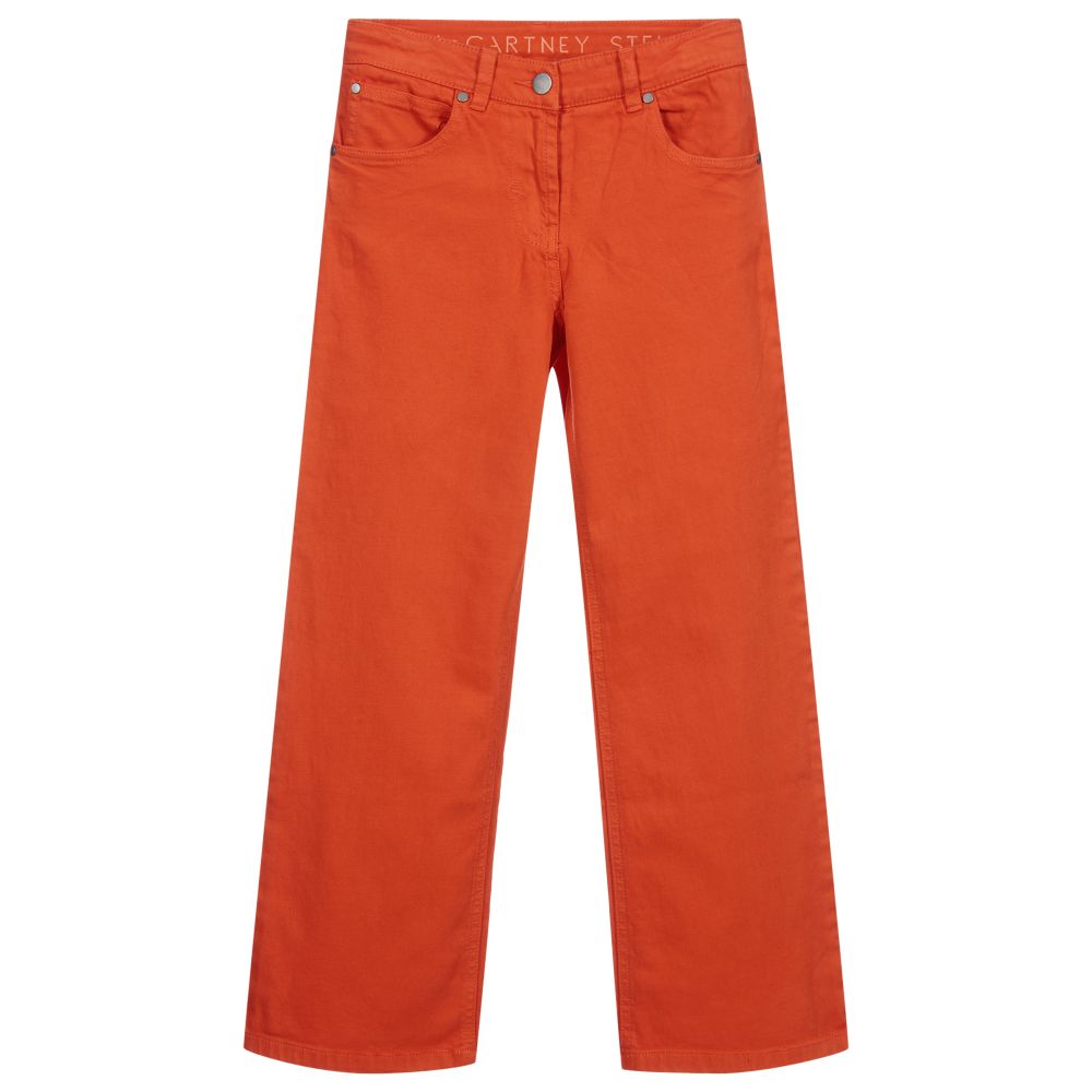 Stella McCartney Kids - Teen Orange Denim Trousers | Childrensalon