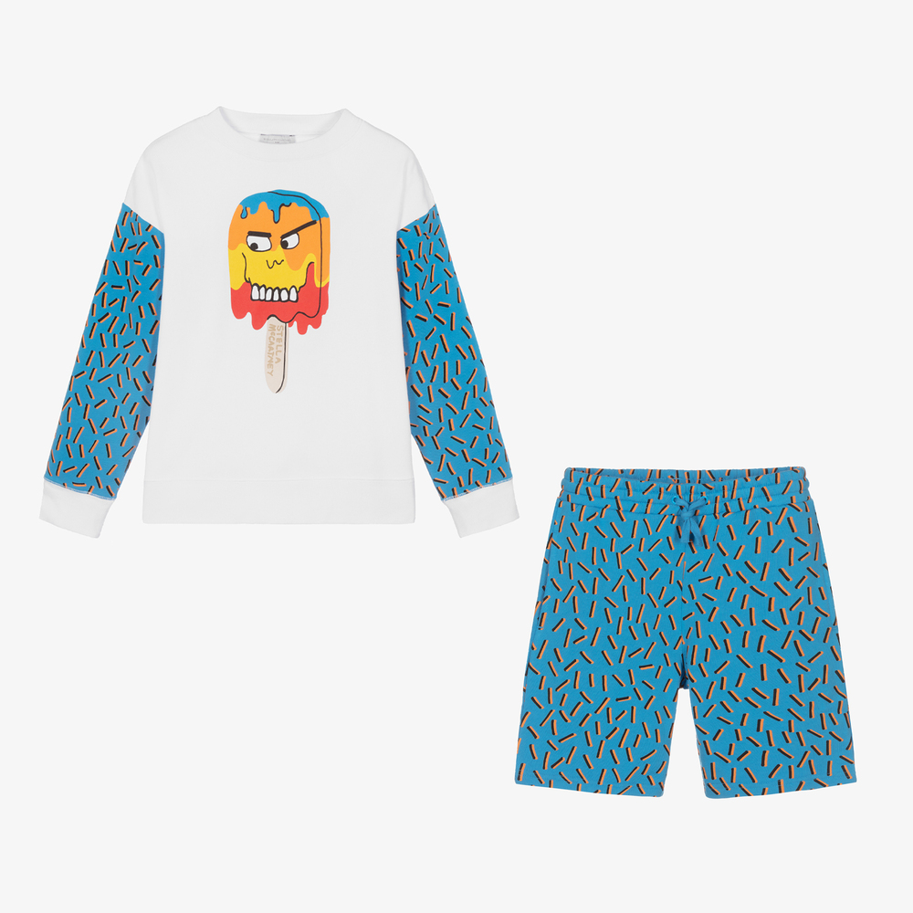 Stella McCartney Kids-Teen Organic Cotton Shorts Set | Childrensalon Outlet