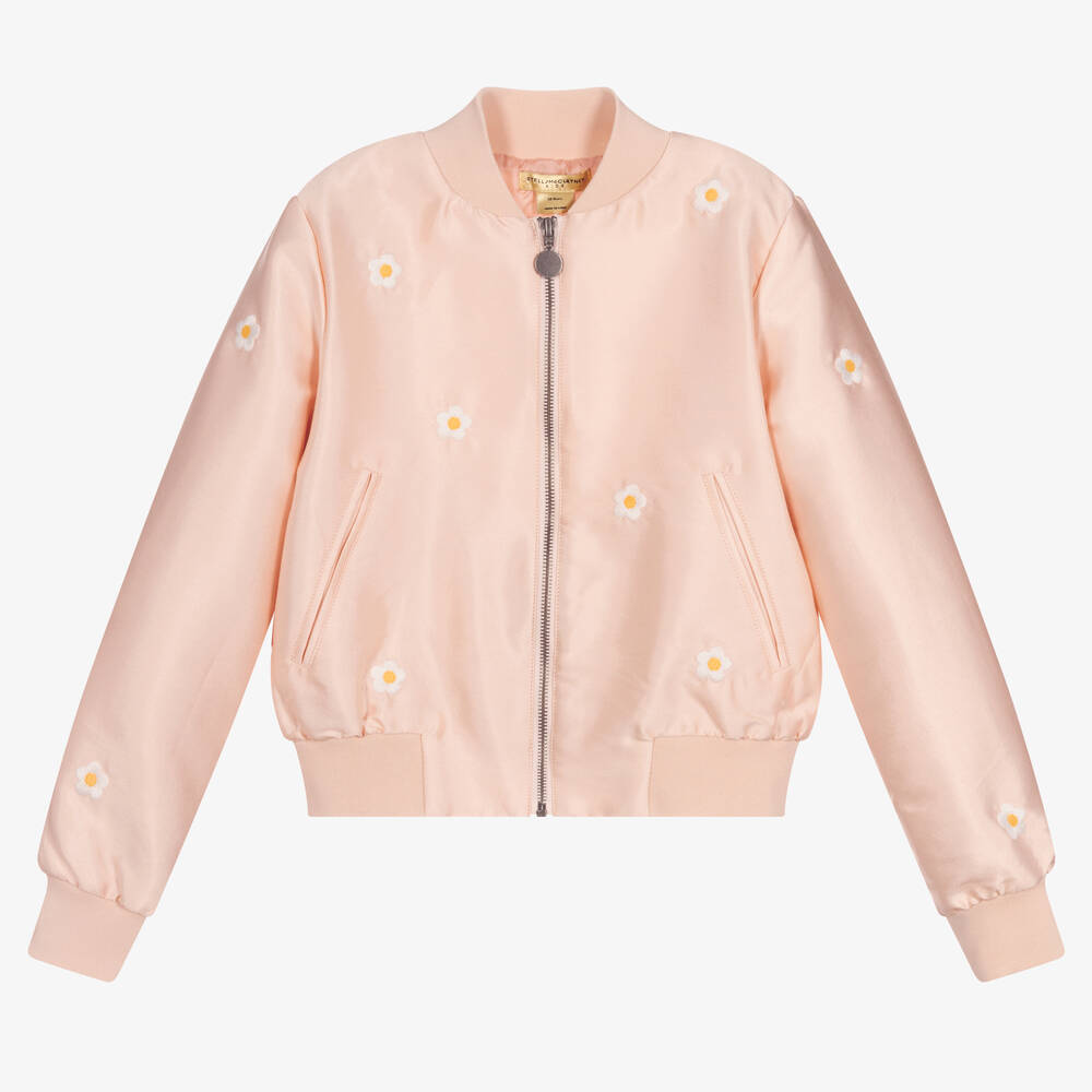 Stella McCartney Kids - Bomber coton et soie à marguerites | Childrensalon