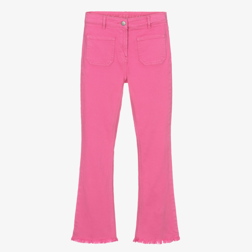Stella McCartney Kids - Розовые джинсы-клеш для подростков | Childrensalon