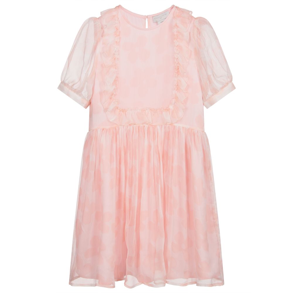 Stella McCartney Kids - Rosafarbenes, geblümtes Teen Seidenkleid | Childrensalon