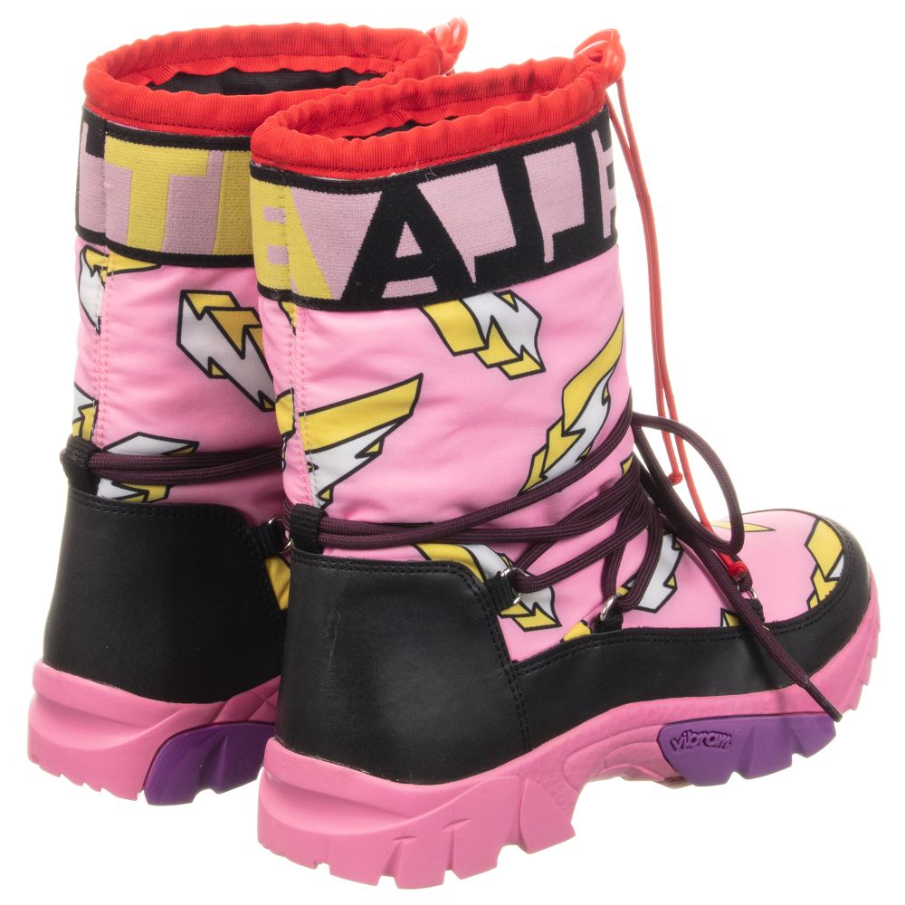 Stella McCartney Kids Ski Wear Capsule Teen Pink Logo Snow Boots Childrensalon Outlet