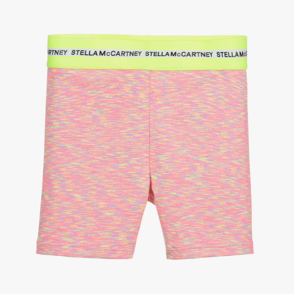 Stella McCartney Kids-Розовые спортивные шорты с логотипом для подростков | Childrensalon Outlet