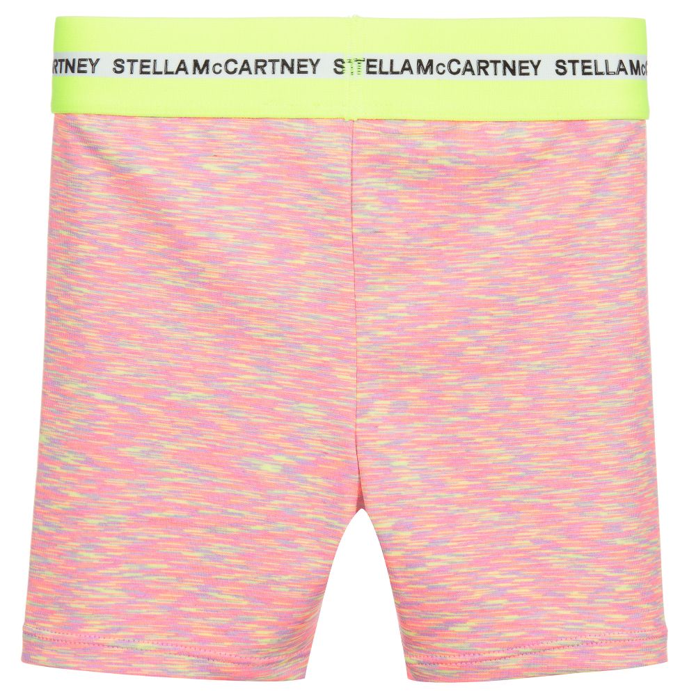Stella McCartney Kids-Розовые спортивные шорты с логотипом для подростков | Childrensalon Outlet