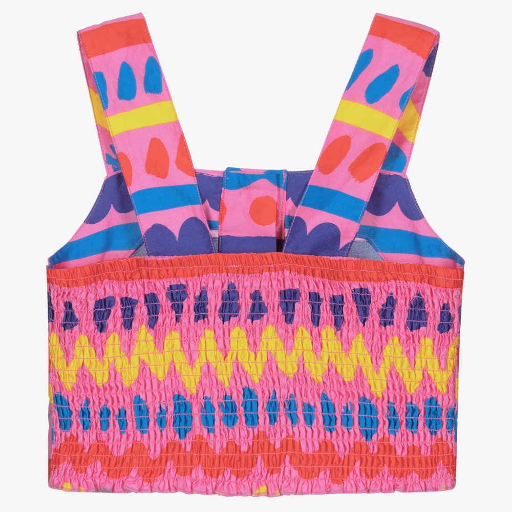 Stella McCartney Kids-توب قصير تينز بناتي قطن عضوي لون زهري | Childrensalon Outlet