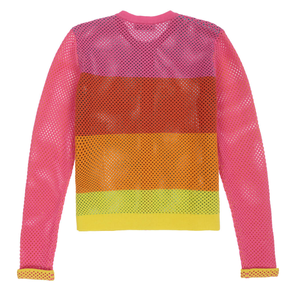 Stella McCartney Kids-Teen Pink Palms Cardigan | Childrensalon Outlet