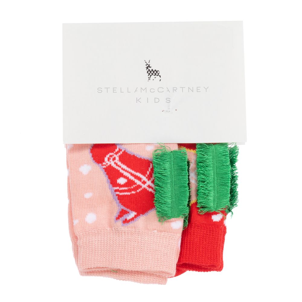 Stella McCartney Kids-Teen Pink & Red Socks (2 Pack) | Childrensalon Outlet