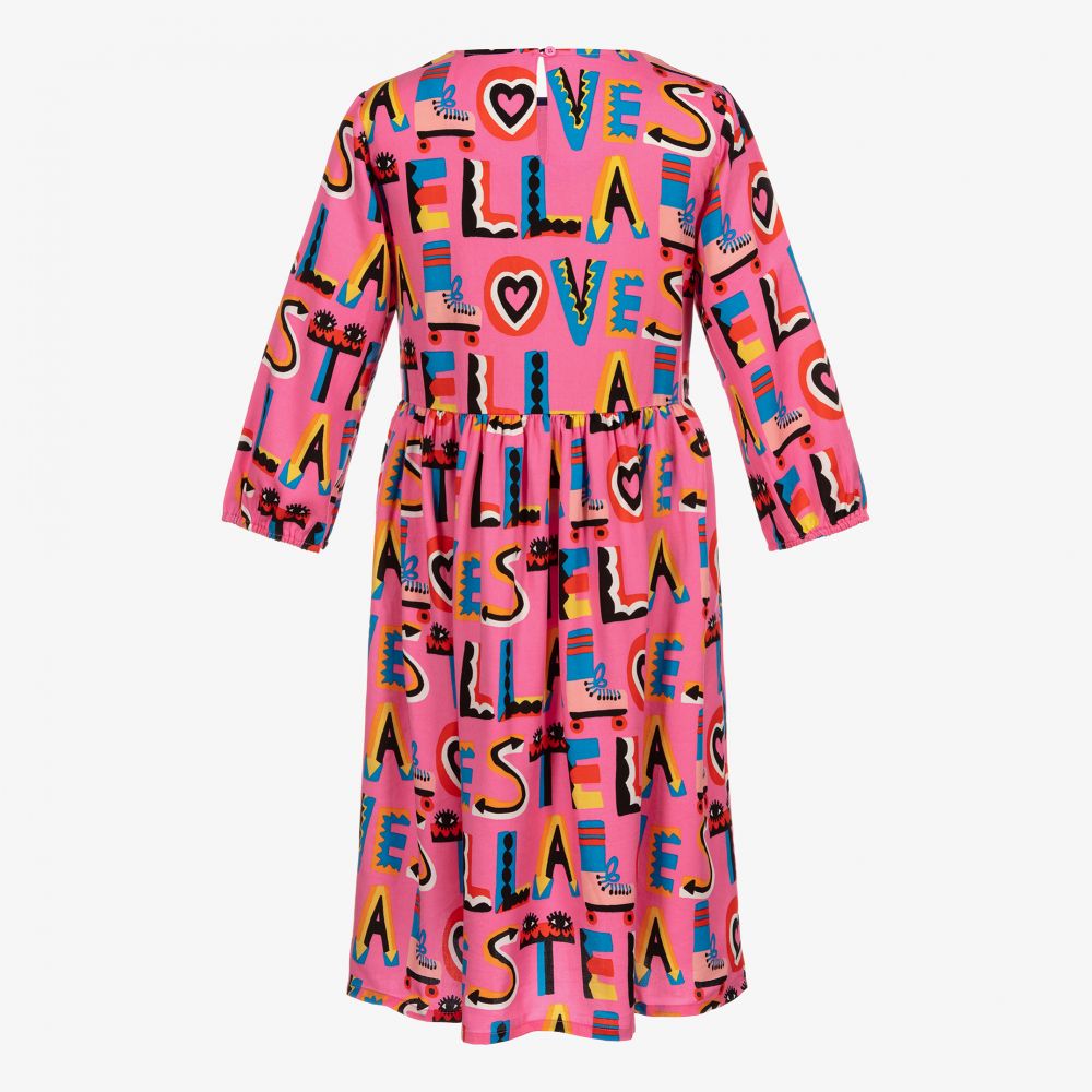 Stella McCartney Kids-Розовое платье из вискозы для подростков | Childrensalon Outlet