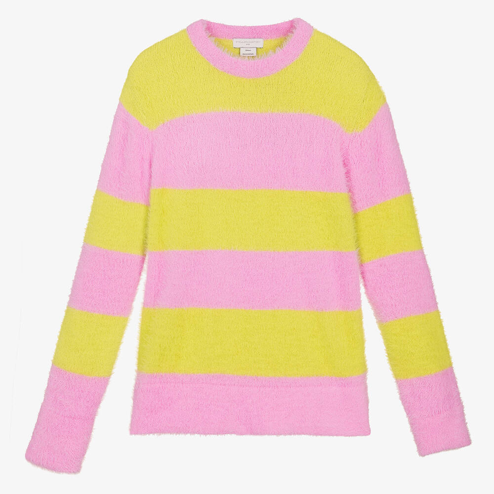 Yellow and pink sweater top