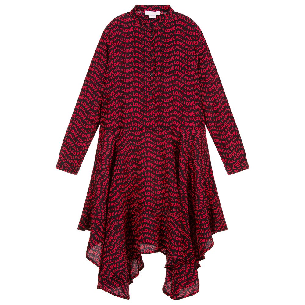 Stella McCartney Kids - Teen Red & Black Silk Dress | Childrensalon