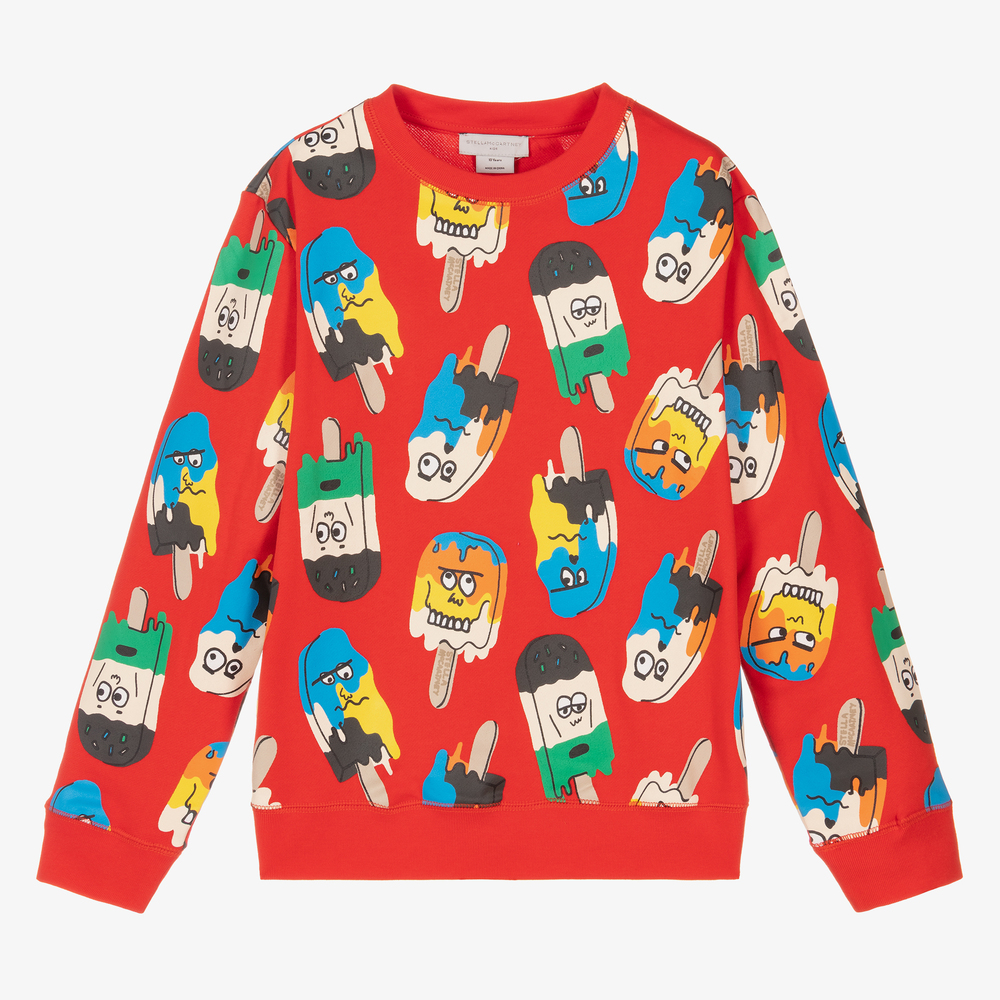 Stella McCartney Kids - Teen Red Cotton Sweatshirt | Childrensalon