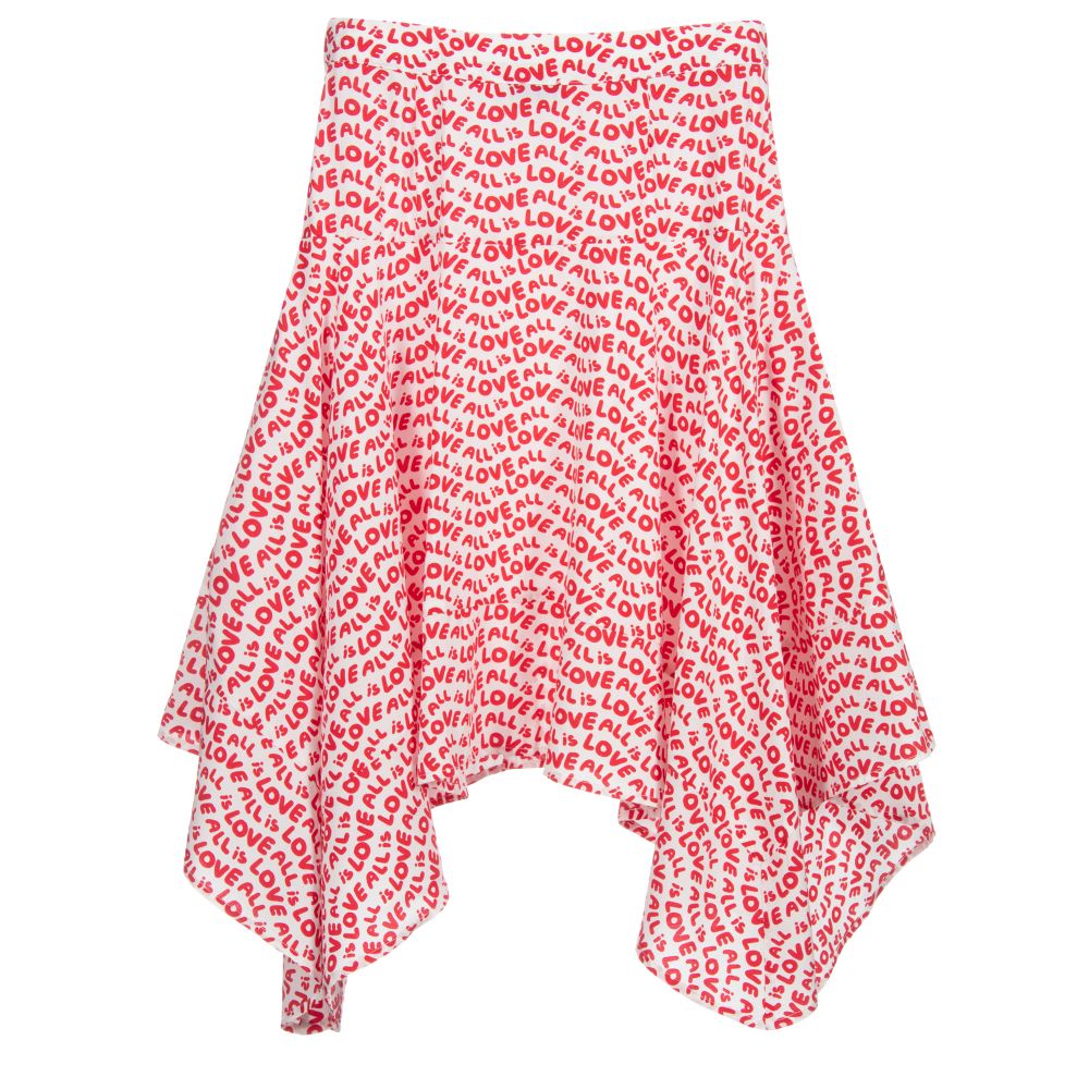 Stella McCartney Kids- Teen Red Love Logo Skirt | Childrensalon Outlet
