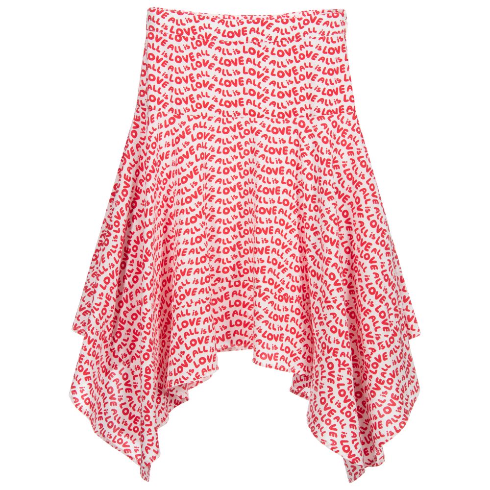 Stella McCartney Kids- Teen Red Love Logo Skirt | Childrensalon Outlet