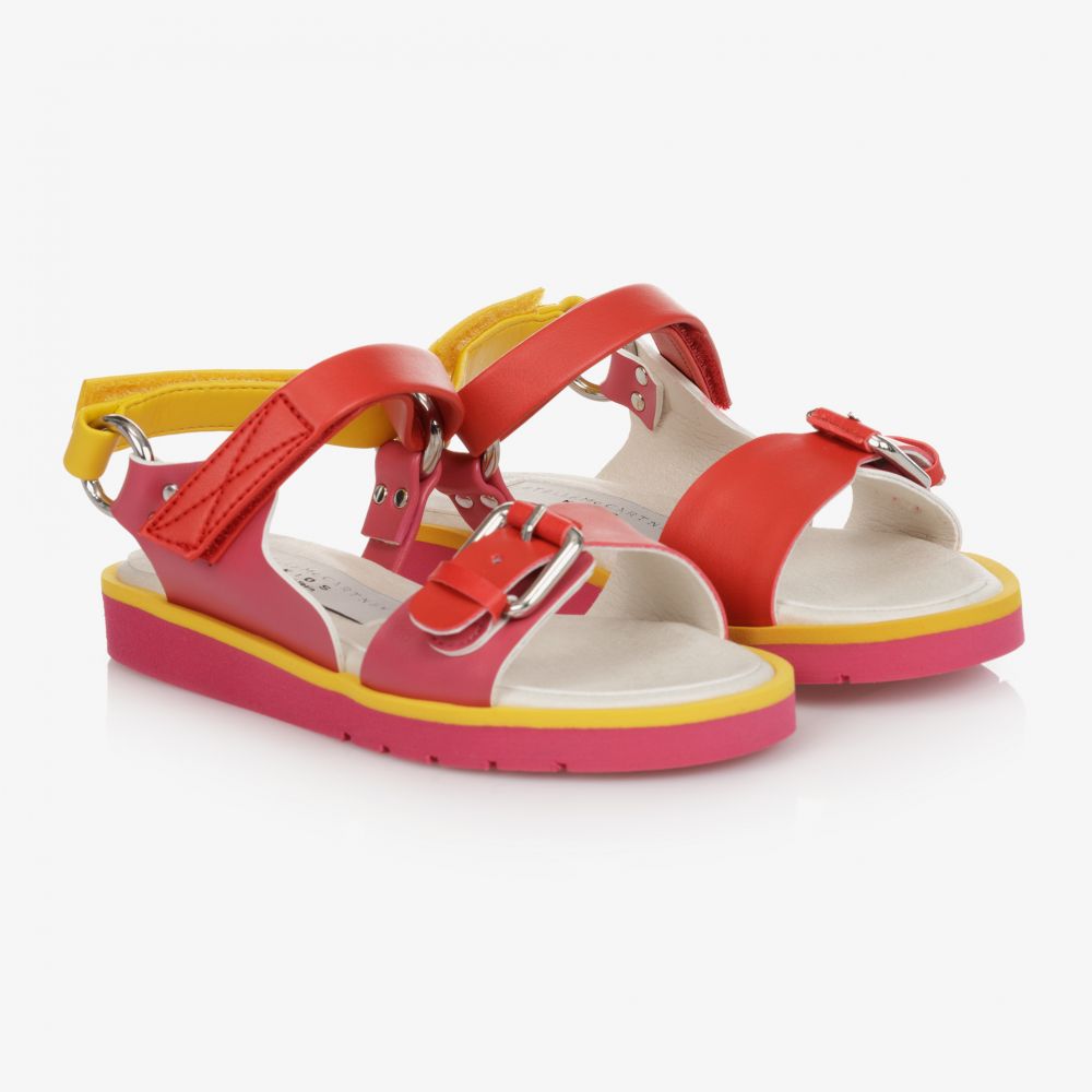 Stella McCartney Kids - Красно-розовые сандалии для подростков | Childrensalon