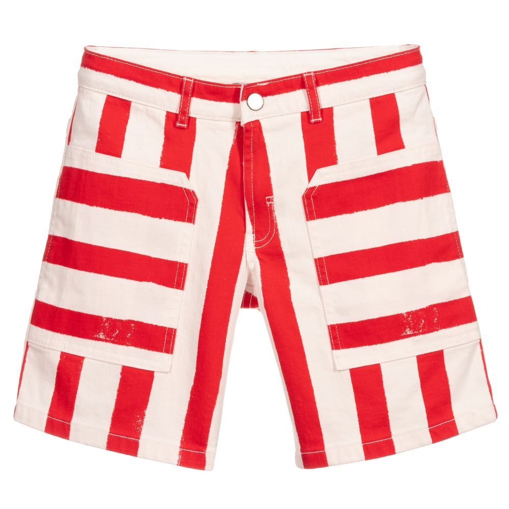 Stella McCartney Kids - Teen Shorts in Rot und Weiß | Childrensalon