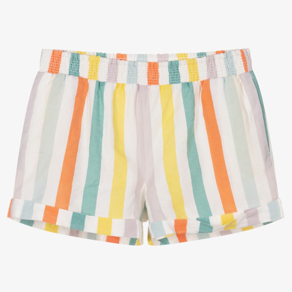 Stella McCartney Kids - Gestreifte Teen Leinenshorts | Childrensalon